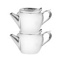 18/8 Stainless Steel Apple Shape Stackable Teapot with Strainer