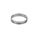 Stainless Steel Deep Tart Ring with Rolled Edges