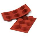 Siliconflex Alimentary Silicone 6 Cavities Muffin Mold 2.95 x 2.36 in Height Cavity