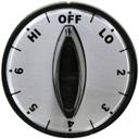 OFF-LO-2-6-HI Chrome Face Knob for Henny Penny Part Number 22046