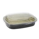 Aluminum Classic Black/Gold/Clear Carry-Out Container with PET Dome Lid