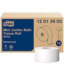 White 1-Ply Mini Jumbo Toilet Paper Roll