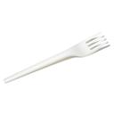 CPLA Compostable Natural White Fork - Individually Wrapped