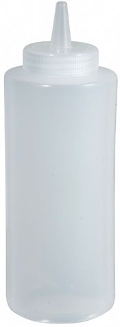 Winco Clear Regular Squeeze Bottle, 24 Ounce -- 6 Per Case