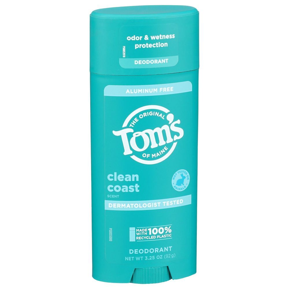 Tom's Of Maine Aluminum Free Clean Coast Scent Deodorant, 3.25 Ounce