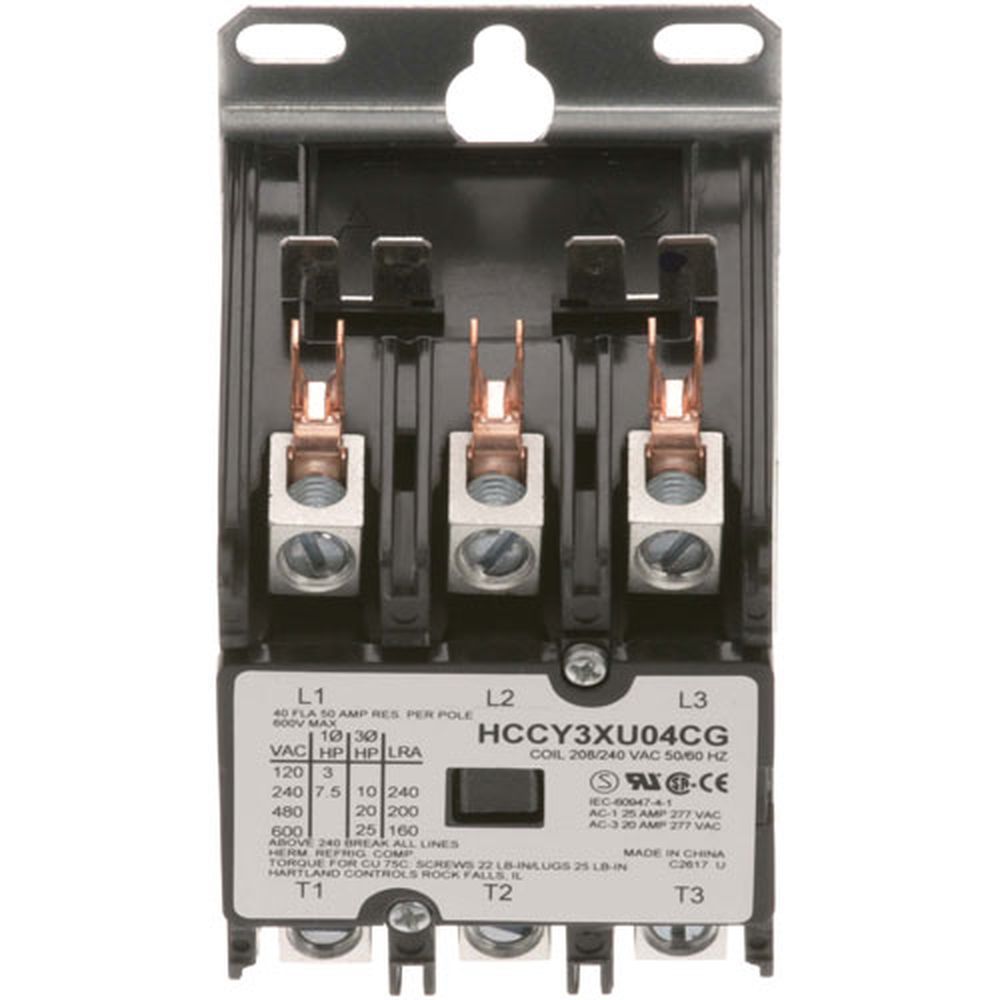 Crown Steam Crn9348-208 Hartland 40/50 Amp 208/240 Volt 3 Pole Contactor