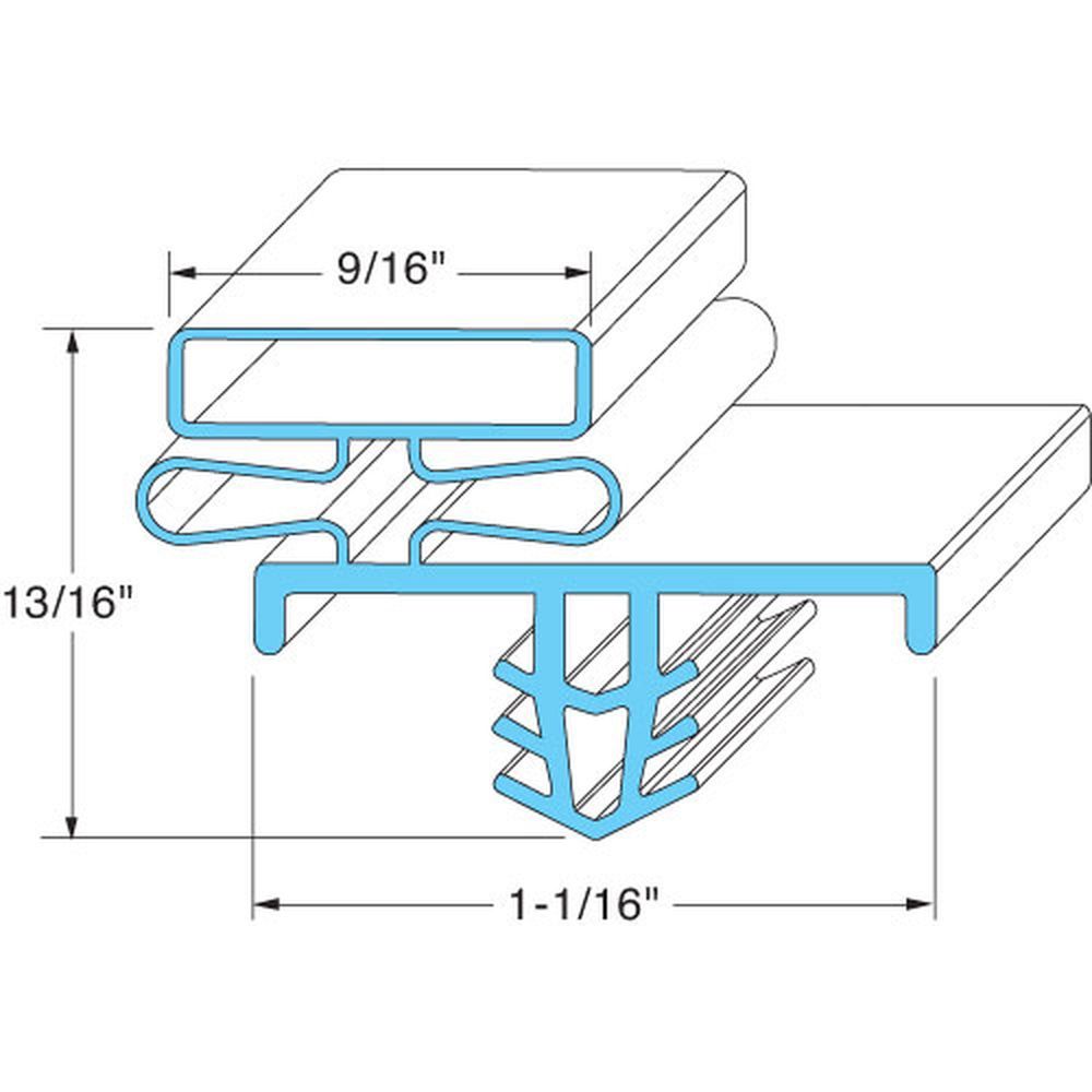 Delfield Del1702748 3-sided Refrigeration Gasket, 30 X 73-1/2 Inch