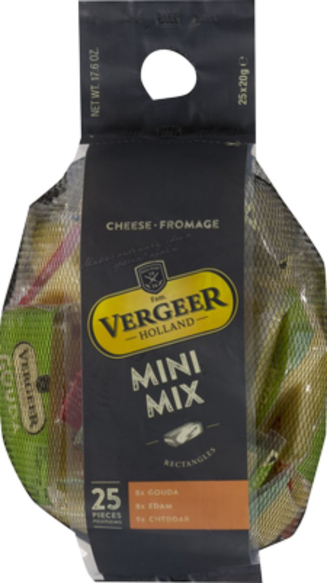 Vergeer Prepackaged Bulk Assorted Holland Cheese - Portion Pack, 20 G -- 8 Per Case