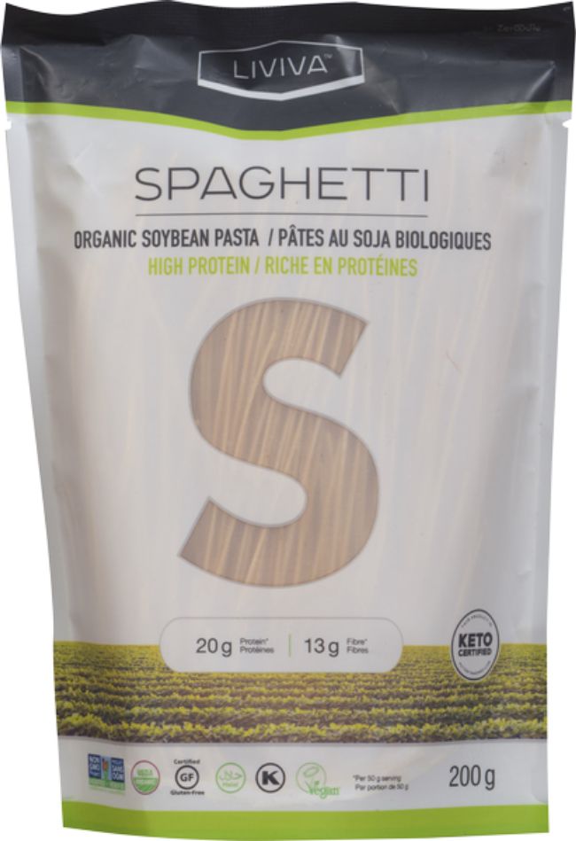 Liviva Organic Soybean Spaghetti Pasta, 200 G -- 6 Per Case