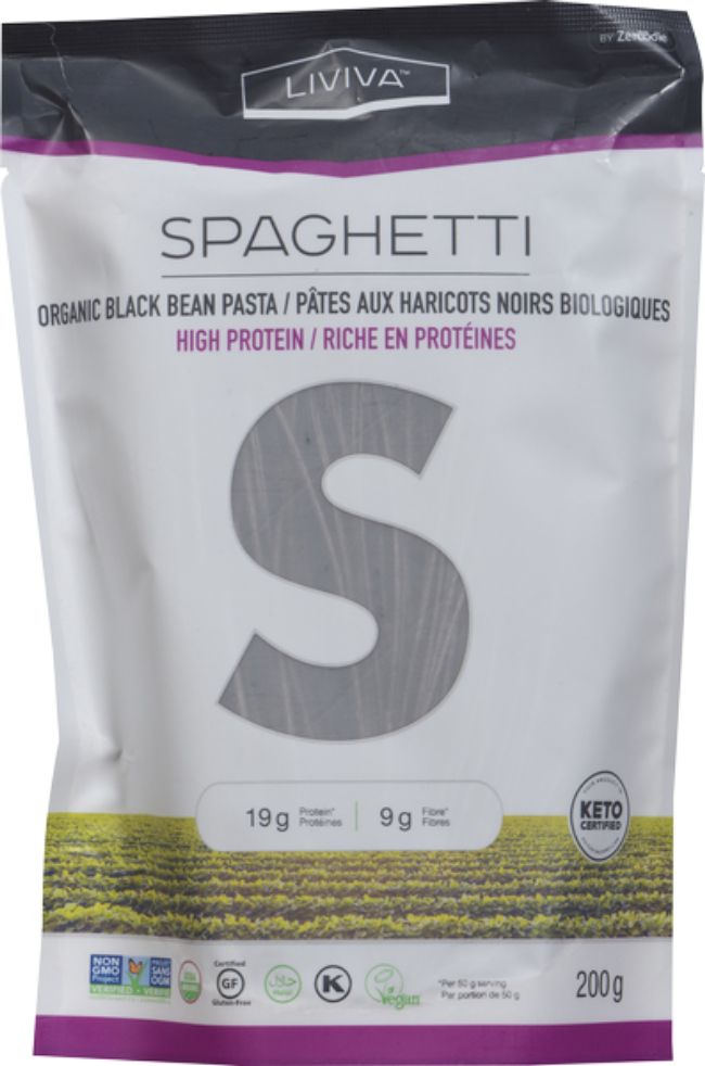 Liviva Organic Black Bean Spaghetti Pasta, 200 G -- 6 Per Case