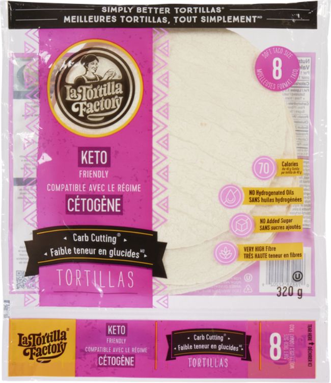 La Tortilla Factory Carb Cutting Keto Flour Tortillas, 320 G -- 10 Per Case