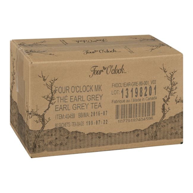 Four O Clock Earl Grey Black Tea Bag, 1.7 G -- 80 Per Case