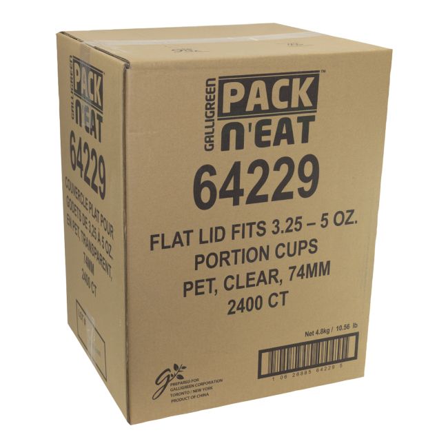 Pack N' Eat Couvercle Plat En Plastique Transparent Pour Portions De 5 À 7 Oz -- 2 400 Par Caisse