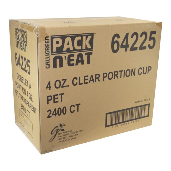 Pack N' Eat Gobelets En Pet Transparent, 4 Oz -- 2 400 Par Boîte