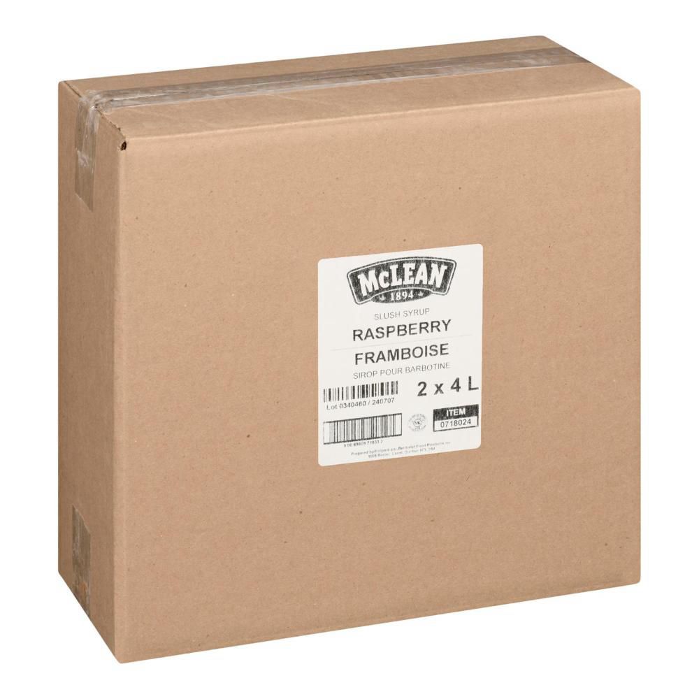 Mclean Raspberry Slush Syrup, 4 L -- 2 Per Case