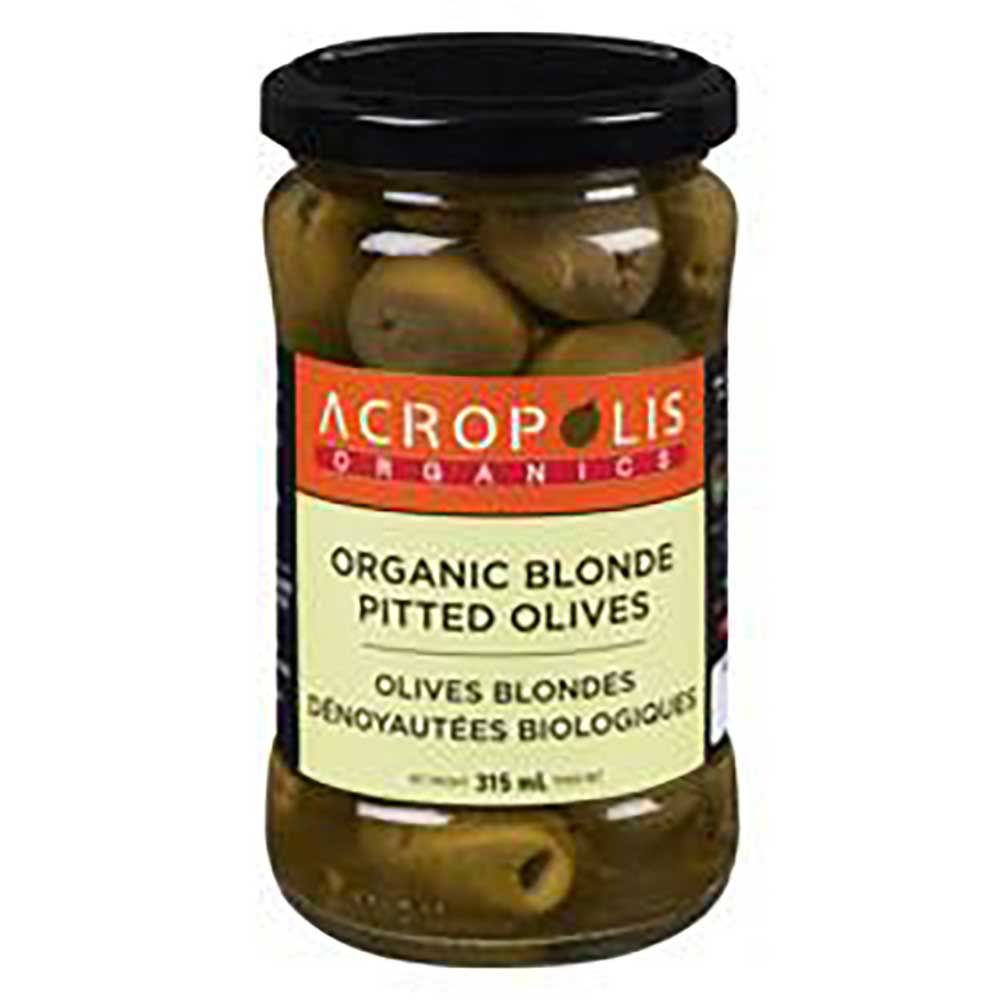 Acropolis Organics Olives Blondes Dénoyautées, 315 Ml -- 6 Par Caisse