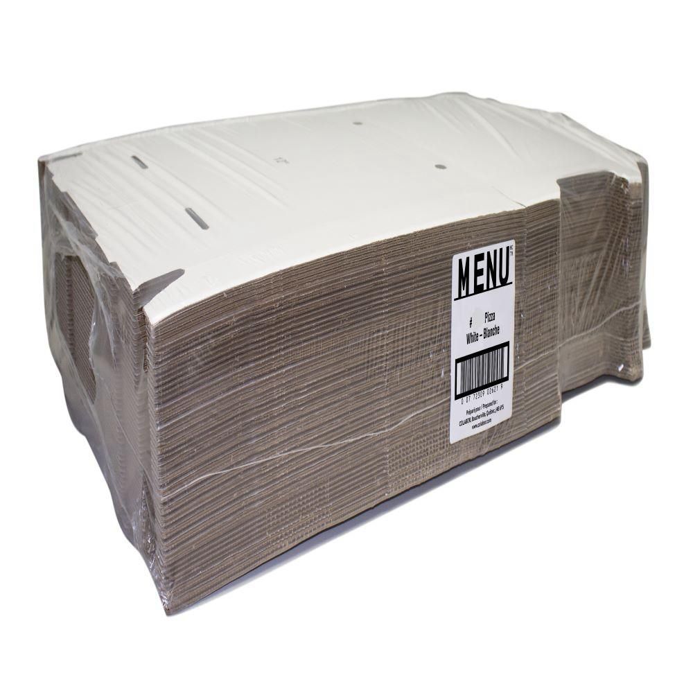 Menu Open Corrugated White Pizza Box, 18 In -- 50 Per Case