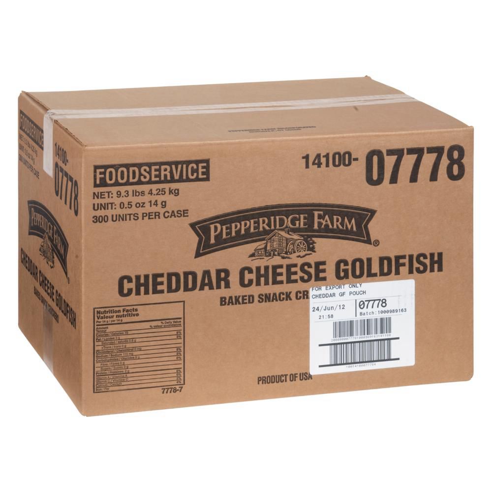 Pepperidge Farm Goldfish Cheddar Cheese Snack Crackers, 10 G -- 300 Per Case
