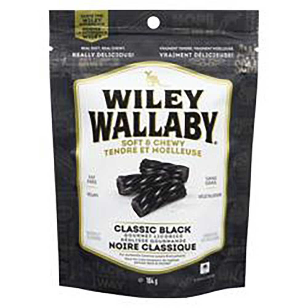 Wiley Wallaby Australian Black Licorice Candy, 184 G -- 12 Per Case
