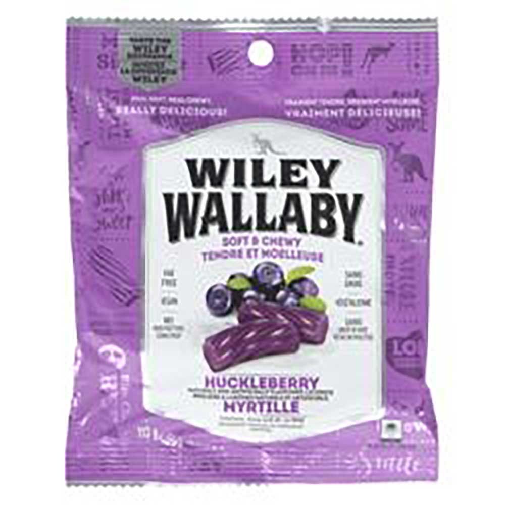 Wiley Wallaby Huckleberry Licorice Candy, 113 G -- 24 Per Case