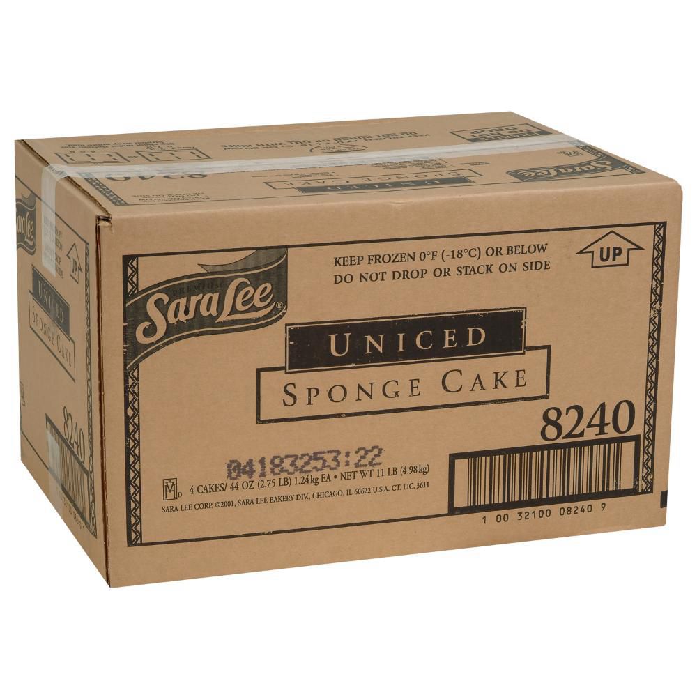 Sara Lee White Uniced Sponge Sheet Cake, 12 X 16 In -- 4 Per Case