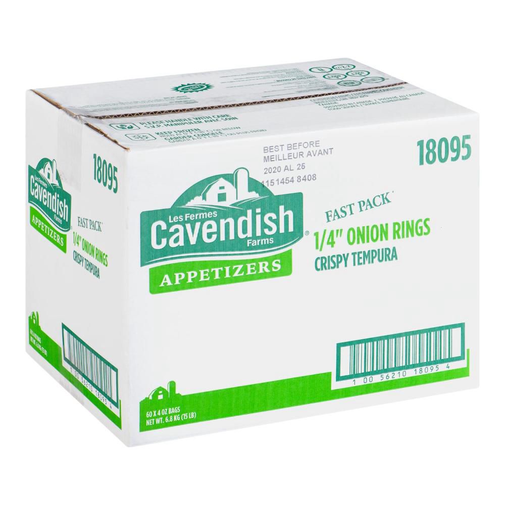 Cavendish 1/4 In Tempura Battered Onion Rings, 113 G -- 60 Per Case
