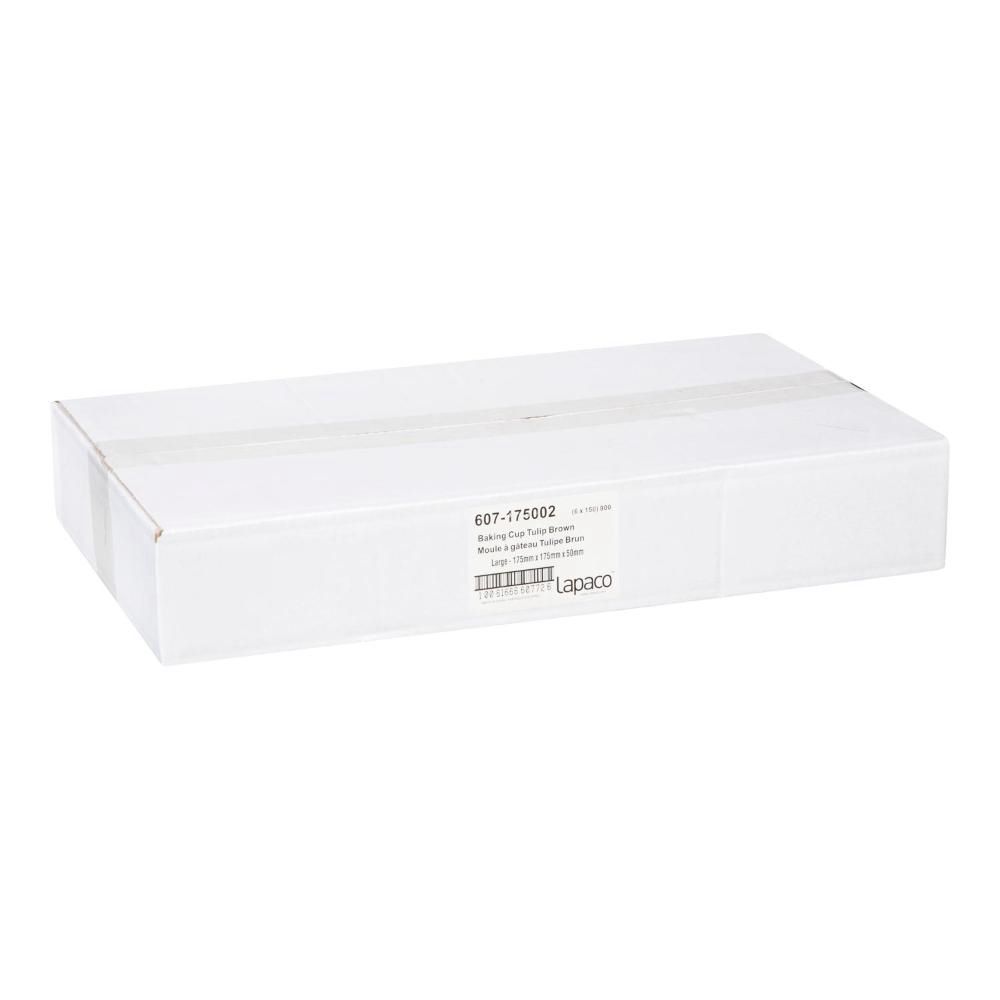 Lapaco Grandes Caissettes À Pâtisserie Tulipes Brunes De 175 Mm, 150 Unités -- 6 Par Boîte