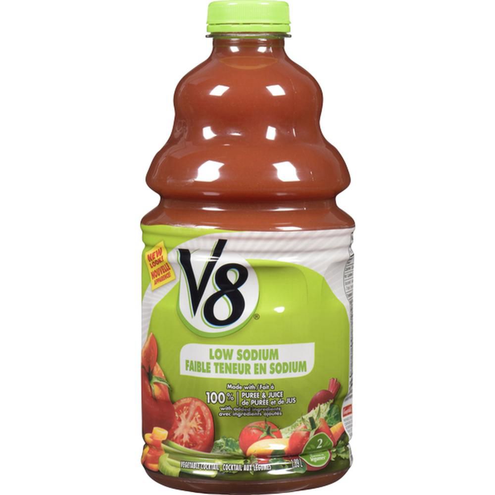 V8 Low Sodium Vegetable Juice Cocktail, 1.89 L -- 8 Per Case