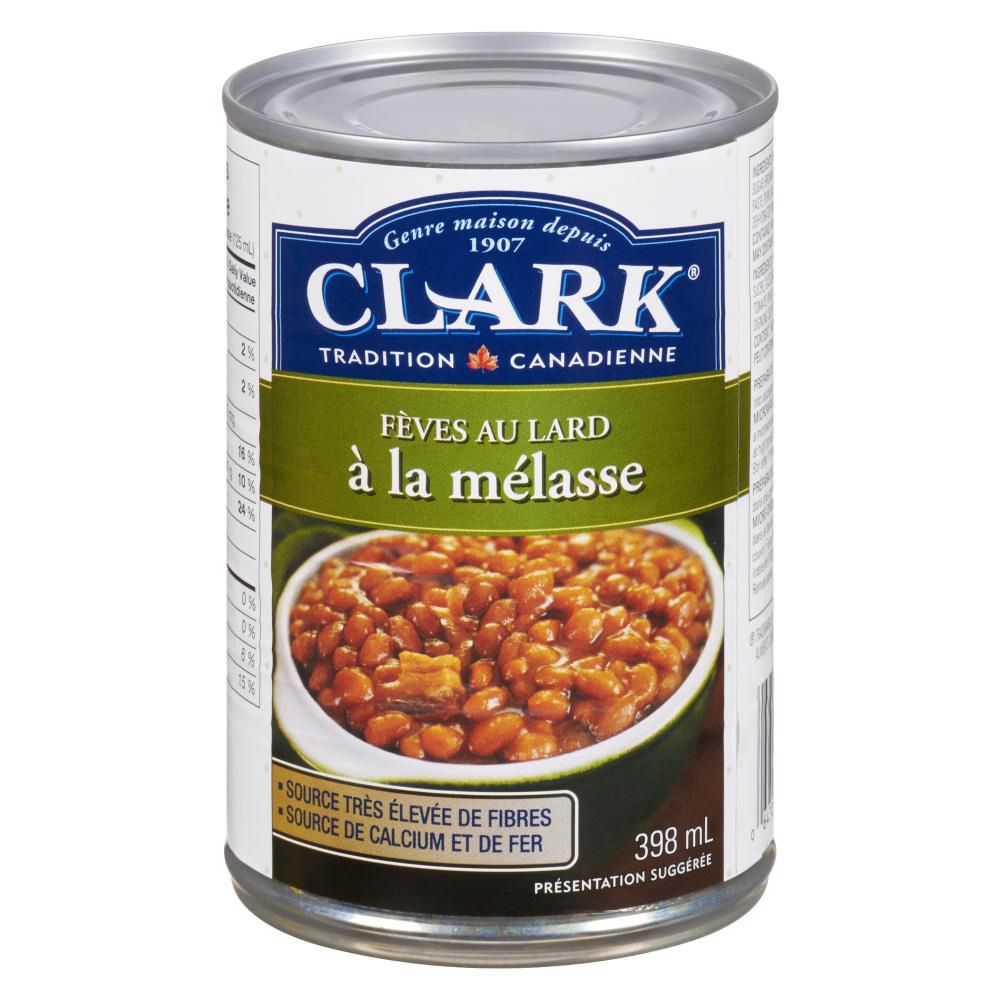 Clark Haricots Blancs Au Porc Et À La Mélasse, 398 Ml -- 24 Par Boîte