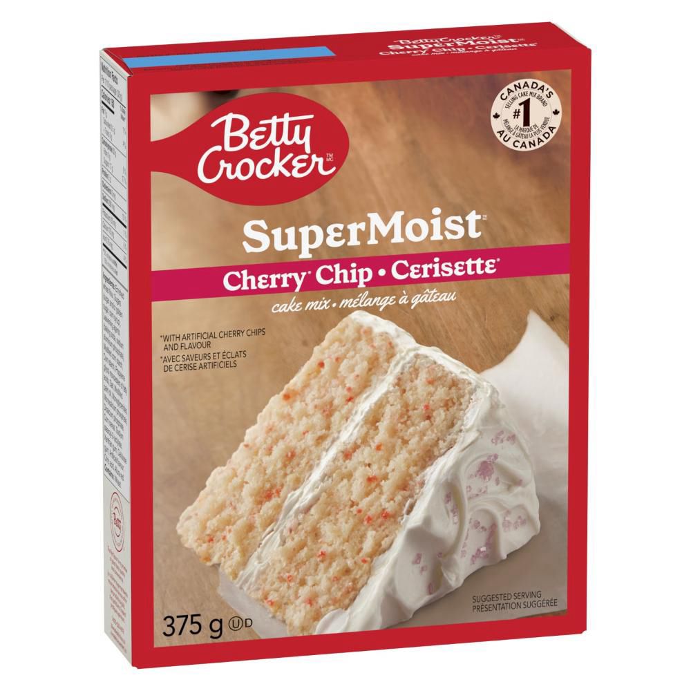 Betty Crocker Mélange Pour Gâteau Aux Pépites De Cerises Super Moelleux, 375 G -- 12 Par Boîte