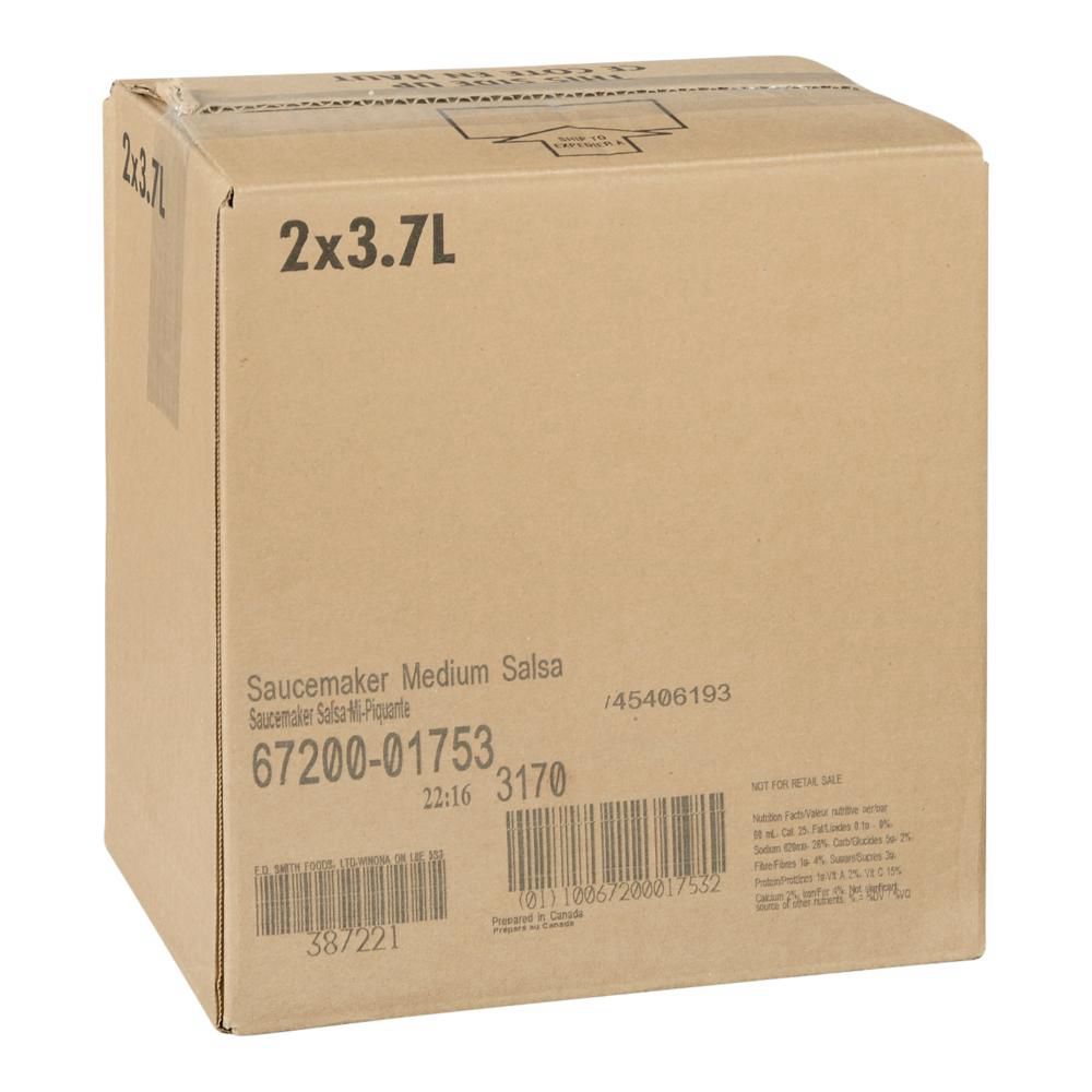 Saucemaker Medium Salsa Sauce, 3.7 L -- 2 Per Case