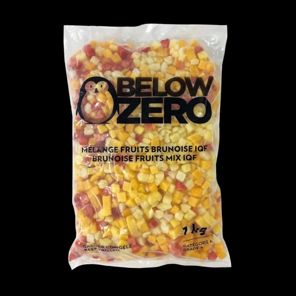 Below Zero Mélange De Fruits Brunoise Iqf, 1 Kg -- 5 Par Caisse