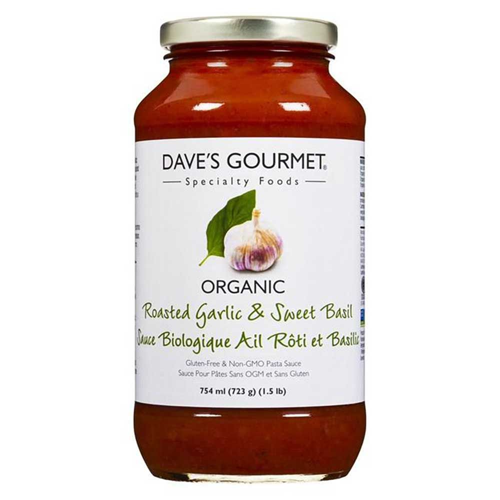Dave's Gourmet Roasted Garlic And Sweet Basil Sauce, 709 Ml -- 6 Per Case