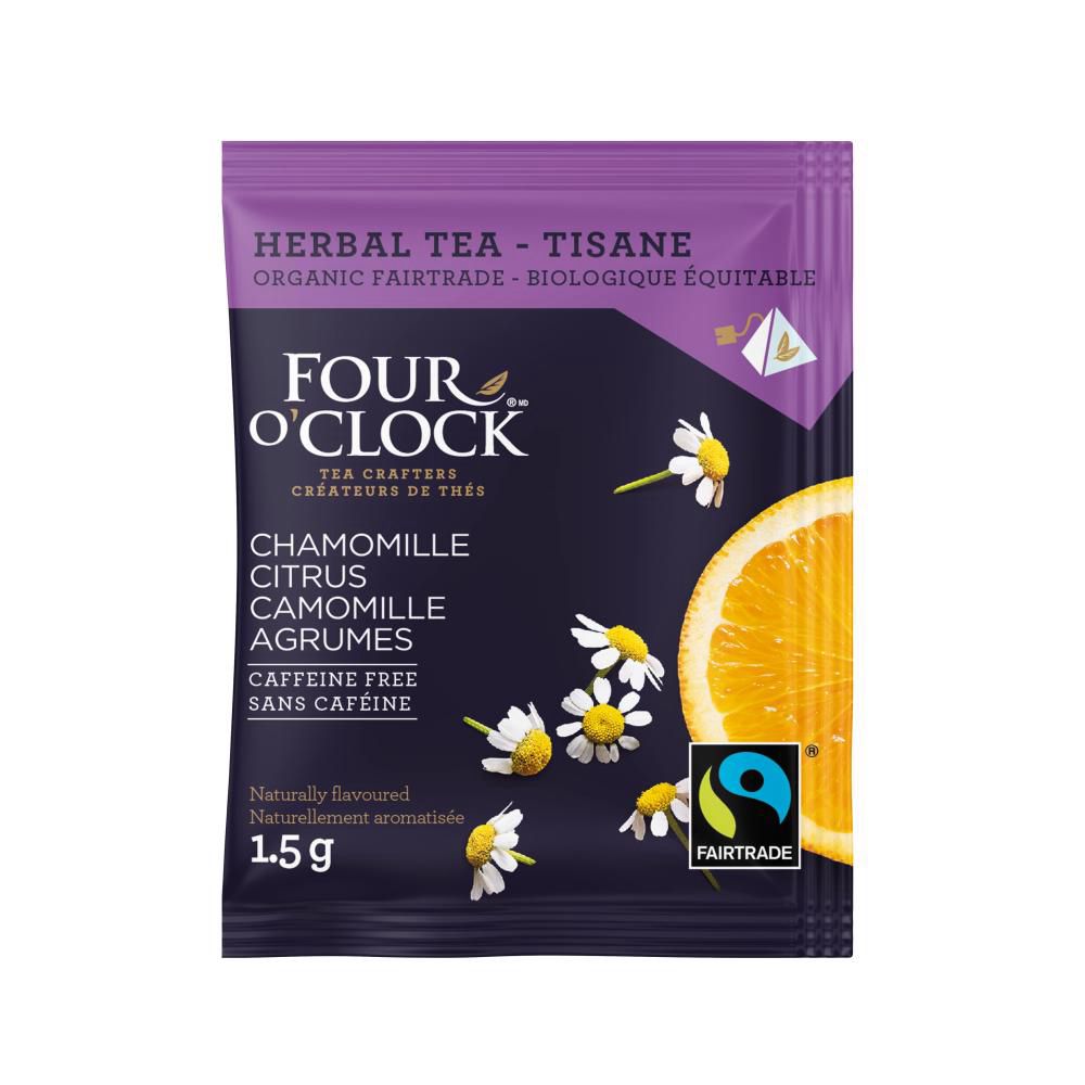 Four O Clock Organic Camomile Citrus Pyramid Herbal Tea Bag, 1.5 G -- 40 Per Case