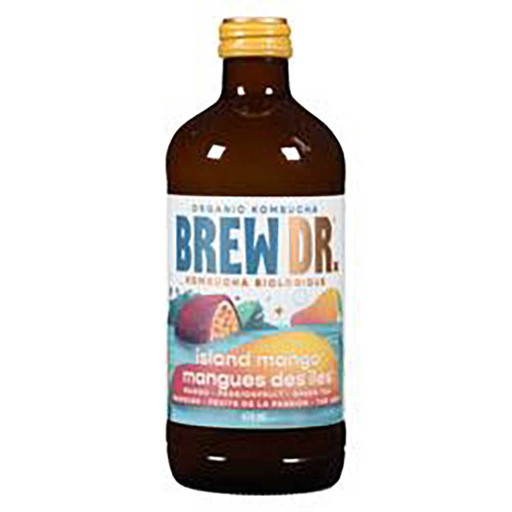 Brew Dr. Island Mango Kombucha, 414 Ml -- 12 Per Case