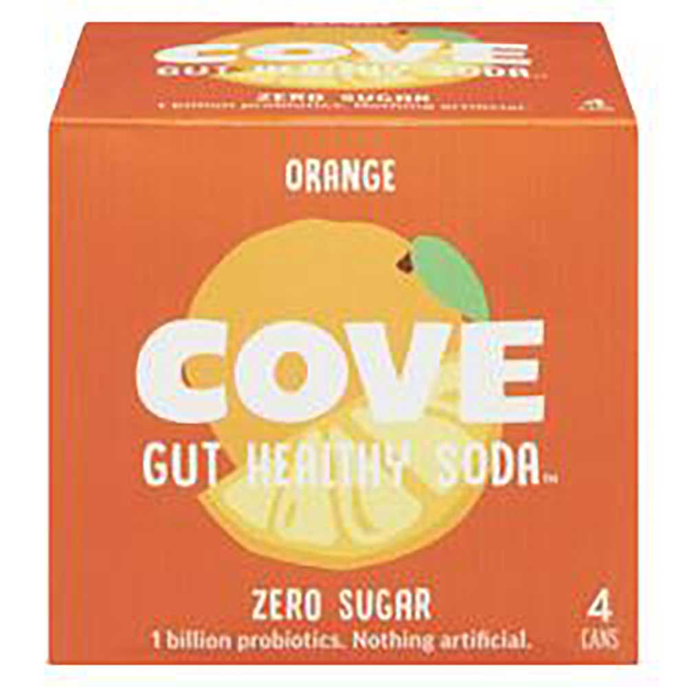 Cove 355 Ml Orange Zero Sugar Soda, 4 Count -- 6 Per Case