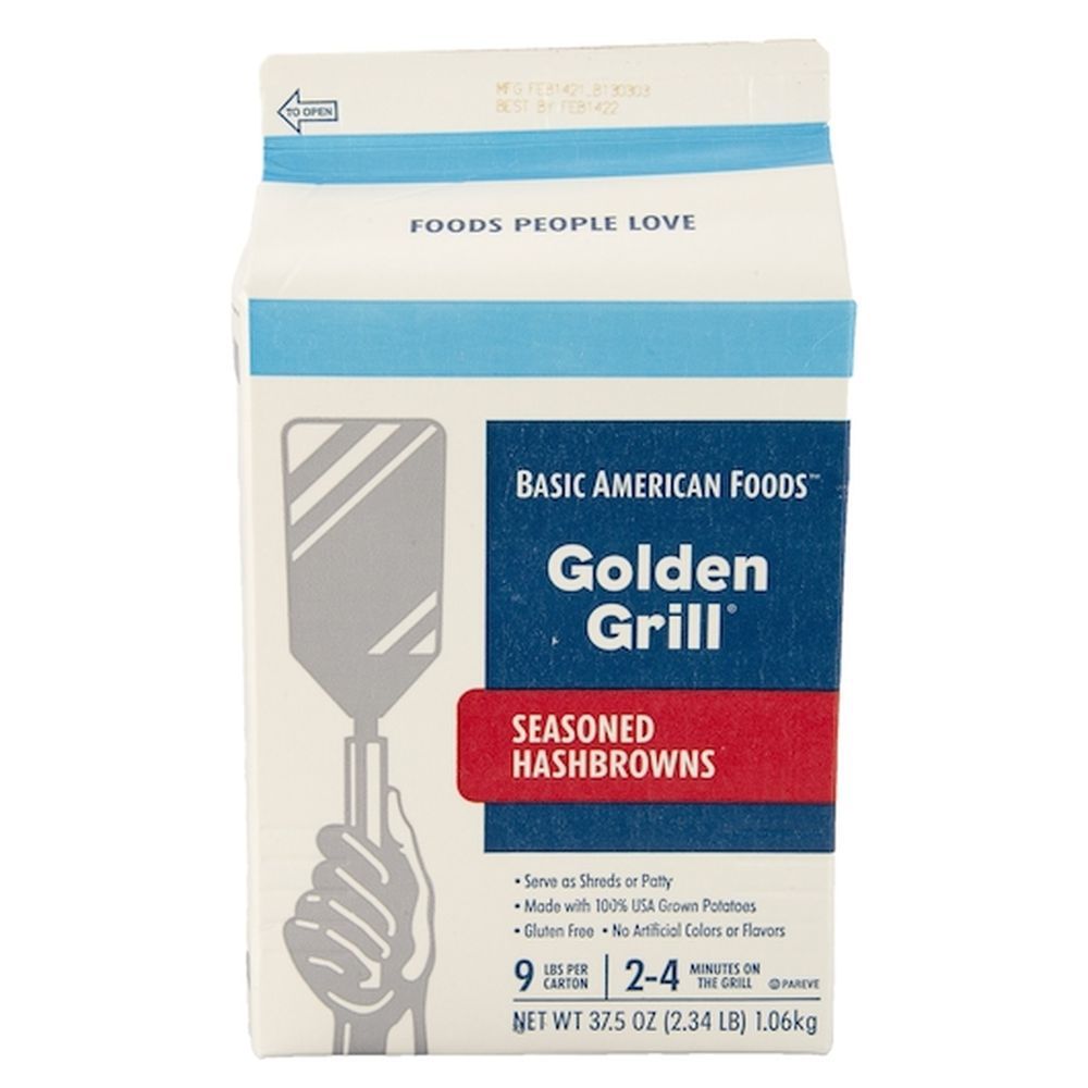 Basic American Foods Golden Grill Seasoned Hashbrowns, 37.5 Ounce -- 6 Per Case