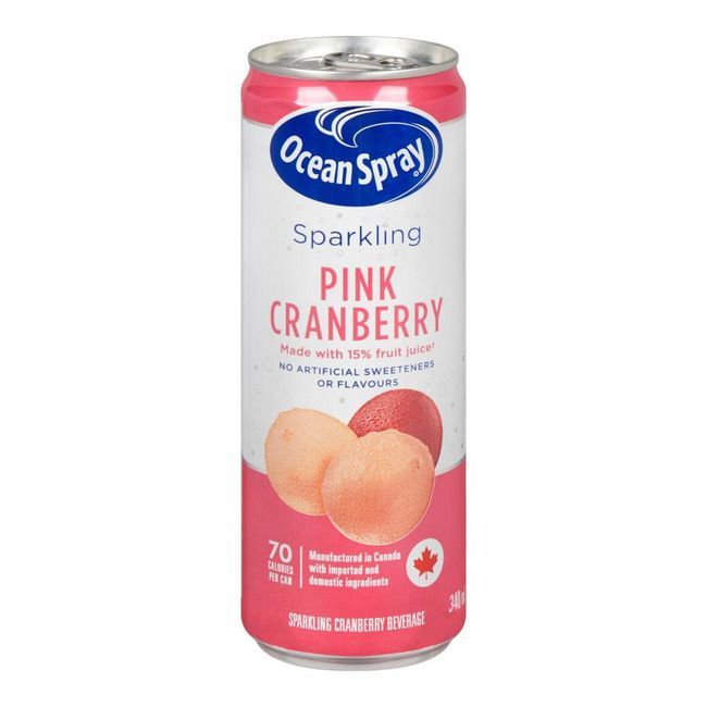 Ocean Spray Boisson Pétillante Aux Canneberges Roses, 340 Ml -- 24 Par Caisse