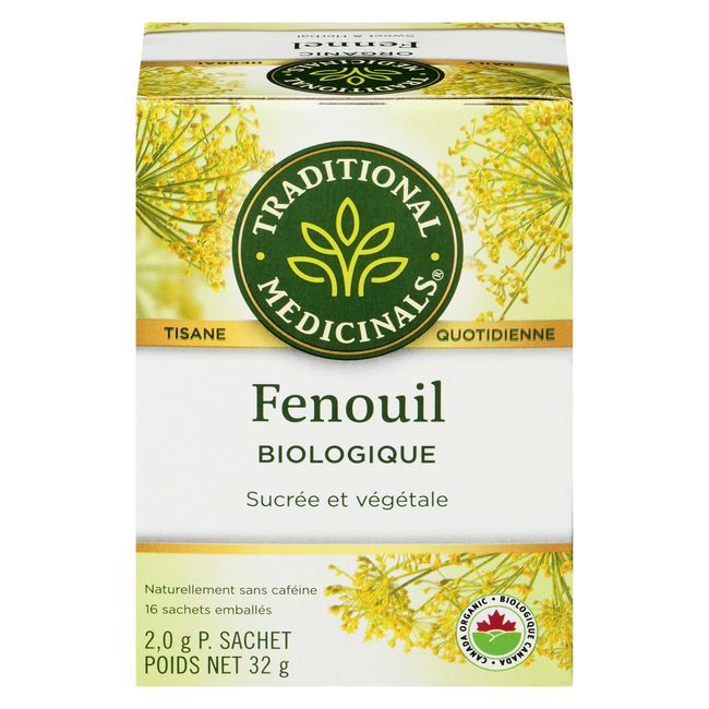Traditional Medicinals Organic Fennel Herbal Tea, 16 Tea Bags -- 6 Per Case