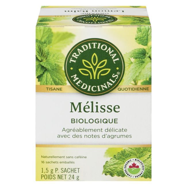 Traditional Medicinals Organic Lemon Balm Herbal Tea, 16 Tea Bags -- 6 Per Case