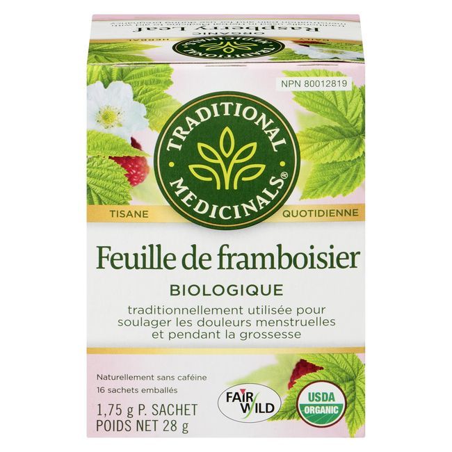 Traditional Medicinals Tisane Aux Feuilles De Framboisier Biologique, 16 Sachets De Thé -- 6 Par Boîte