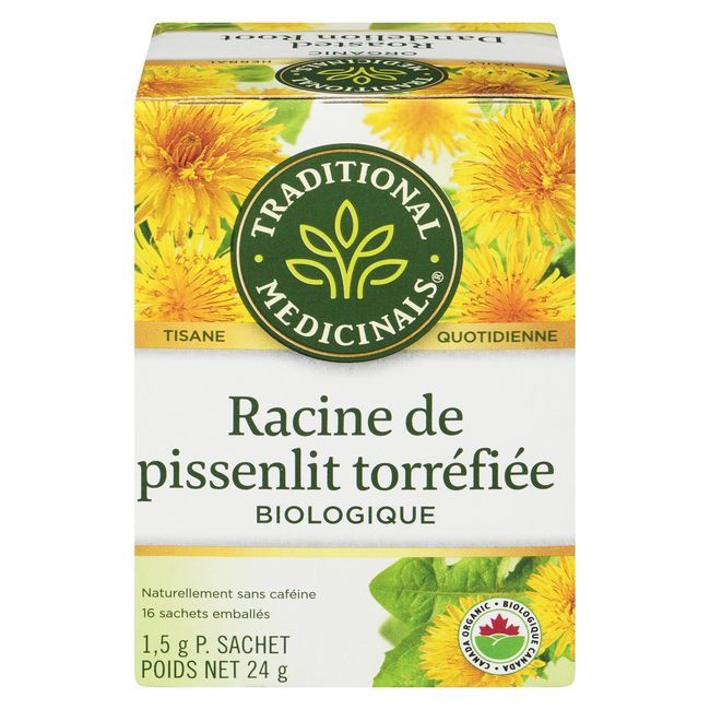 Traditional Medicinals Organic Roasted Dandelion Root Herbal Tea, 16 Tea Bags -- 6 Per Case