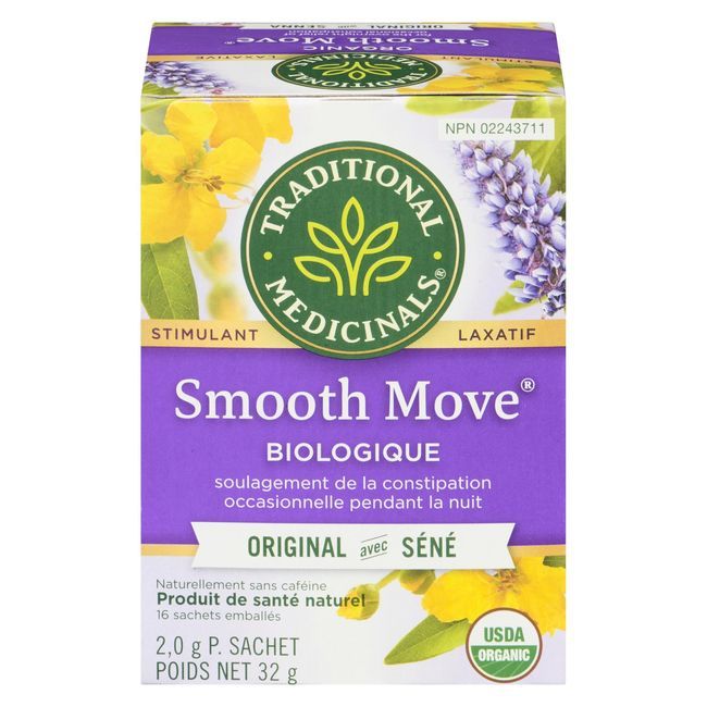 Traditional Medicinals Tisane Laxative Biologique Smooth Move Original Au Séné, 16 Sachets De Thé -- 6 Par Boîte