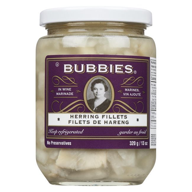 Bubbies Filets De Hareng Marinés, 320 G -- 12 Par Caisse