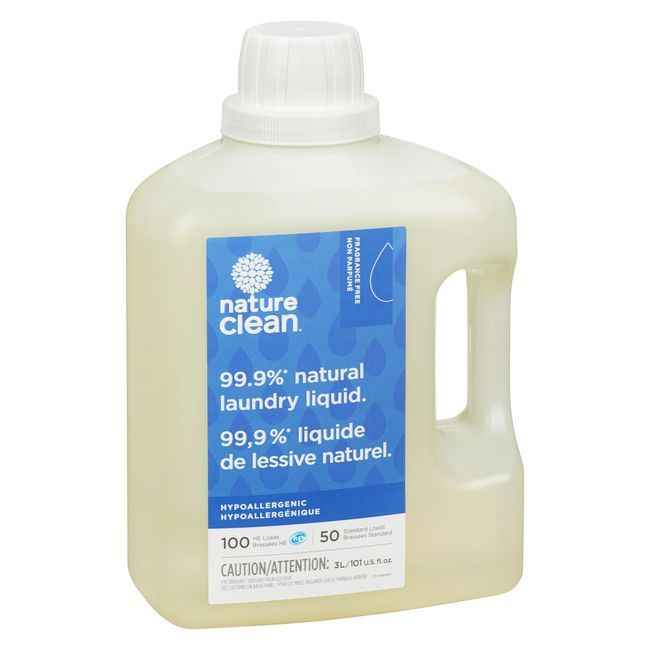 Nature Clean Unscented Laundry Detergent Liquid, 3 L -- 4 Per Case