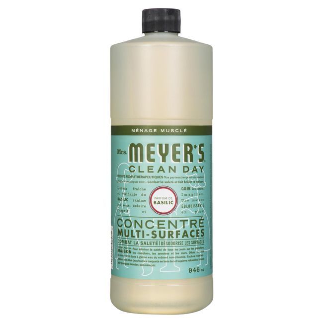 Mrs. Meyer's Clean Day Nettoyant Multi-surfaces Concentré Au Basilic, 946 Ml -- 6 Par Boîte