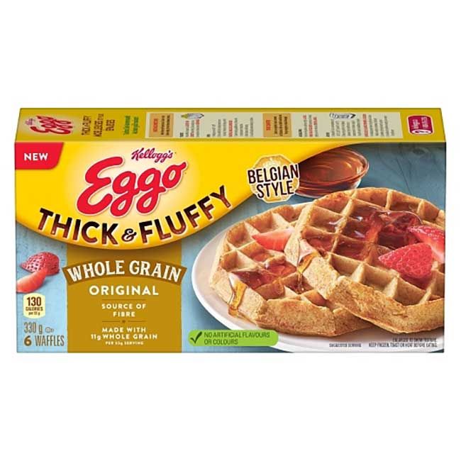 Kellogg's Thick And Fluffy Original Whole Grain Waffle, 330 G -- 8 Per Case