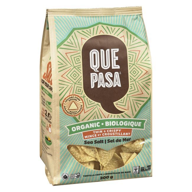 Que Pasa Thin And Crispy Sea Salt Tortilla Chips, 300 G -- 12 Per Case