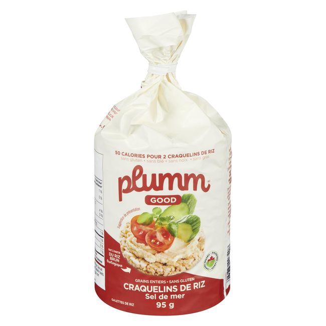 Plumm Good Organic Sea Salt Thin Brown Rice Cake, 95 G -- 12 Per Case