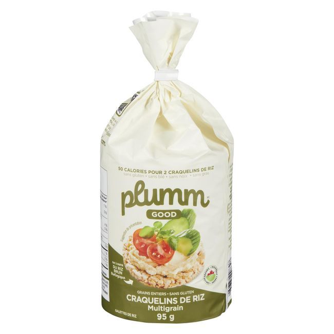 Plumm Good Organic Multigrain Unsalted Thin Brown Rice Cake, 95 G -- 12 Per Case